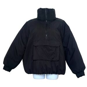 H&M Black Padded Jacket Water Repellent Windproof Ski Anorak Women's S